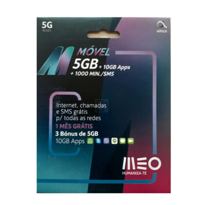 MEO Sim Card Internet 5GB 1000 Minutes Valid 1 Month