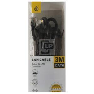 Ethernet Cable CAT6 LAN Network Cable 3m, Black