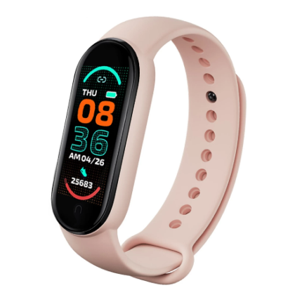 M6 Health Bracelet Heart Rate Blood Pressure Smart Band Pink