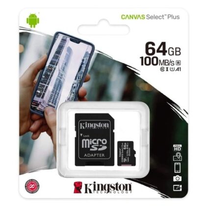 Buy New Kingston 64GB Canvas Select Plus C10 MicroSD Memory Card + SD Adapter
