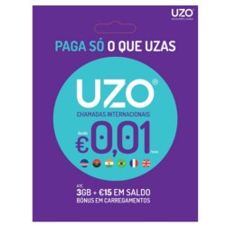 UZO International Sim Card 5 Euros
