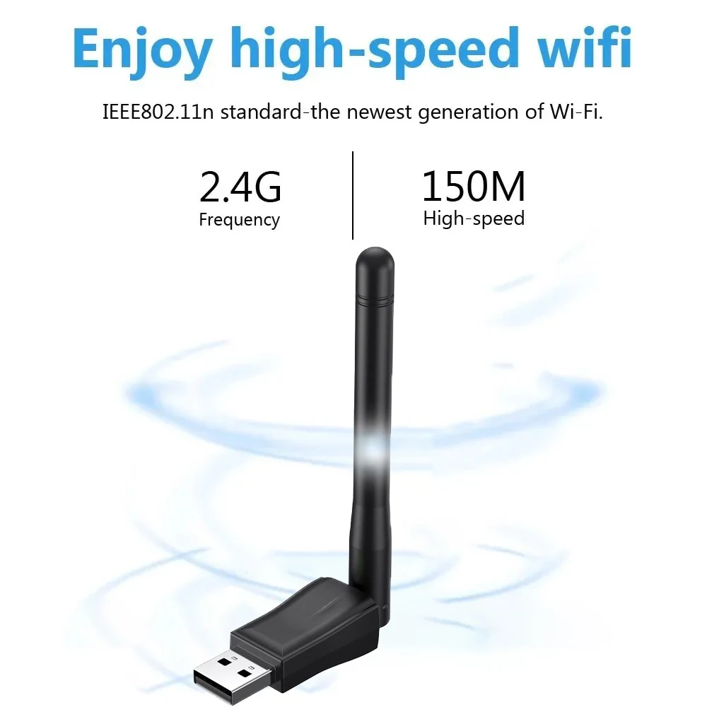 150Mbps Mini USB WiFi Adapter 2.4GHz with Antenna USB Wireless Network Card 802.11n/g/b Ethernet USB dongle LAN PC WiFi Receiver 150Mbps Mini USB WiFi Adapter 2.4GHz with Antenna USB Wireless Network Card 802.11n/g/b Ethernet USB dongle LAN PC WiFi Receiver