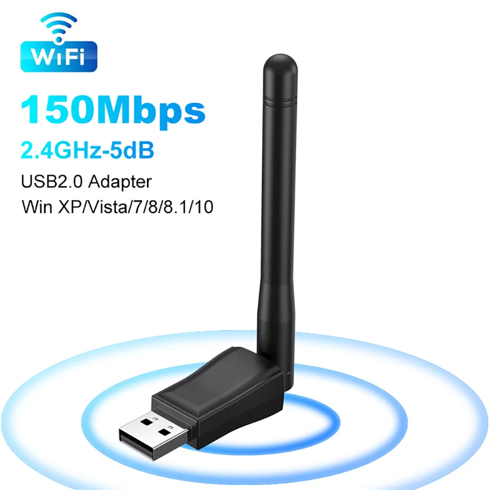 150Mbps Mini USB WiFi Adapter 2.4GHz with Antenna USB Wireless Network Card 802.11n/g/b Ethernet USB dongle LAN PC WiFi Receiver 150Mbps Mini USB WiFi Adapter 2.4GHz with Antenna USB Wireless Network Card 802.11n/g/b Ethernet USB dongle LAN PC WiFi Receiver