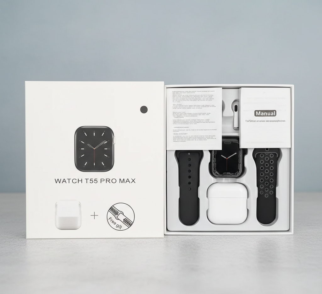 Gift Smart Watch T55 Pro Max Bluetooth 2-in-1 Set