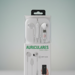 Type-C connector wired Headset Headphones White