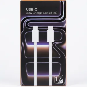 USB-C to USB-C 60W Fast Charging Cable (1m) – High-Speed Data & Power Cable