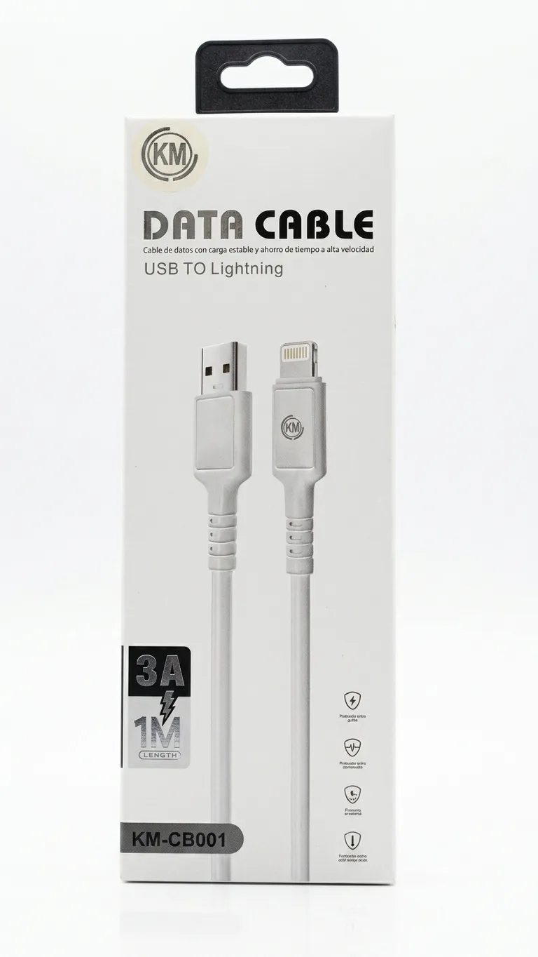 3A USB to Lightning Fast Charging & Data Cable 1m